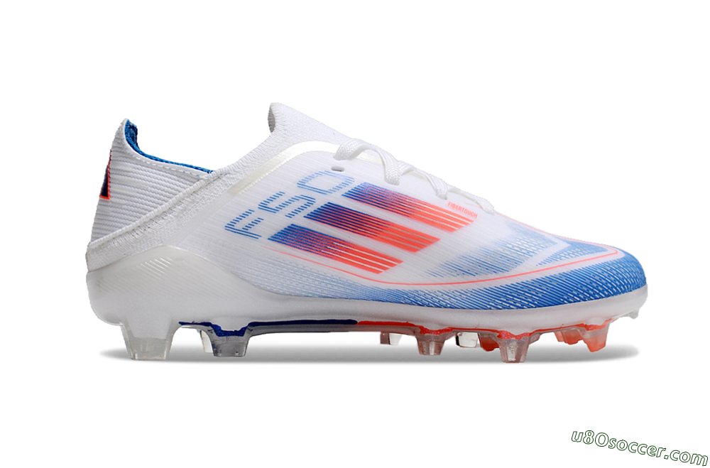Adidas F50 Elite FG Firm Ground Soccer Cleats - White/Blue/Red 6
