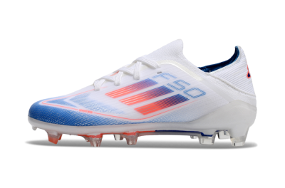 Adidas F50 Elite FG Firm Ground Soccer Cleats - White/Blue/Red
