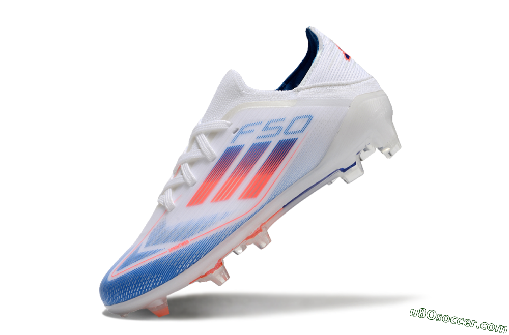 Adidas F50 Elite FG Firm Ground Soccer Cleats - White/Blue/Red 5