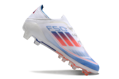 Adidas F50 Elite FG Firm Ground Soccer Cleats - White/Blue/Red