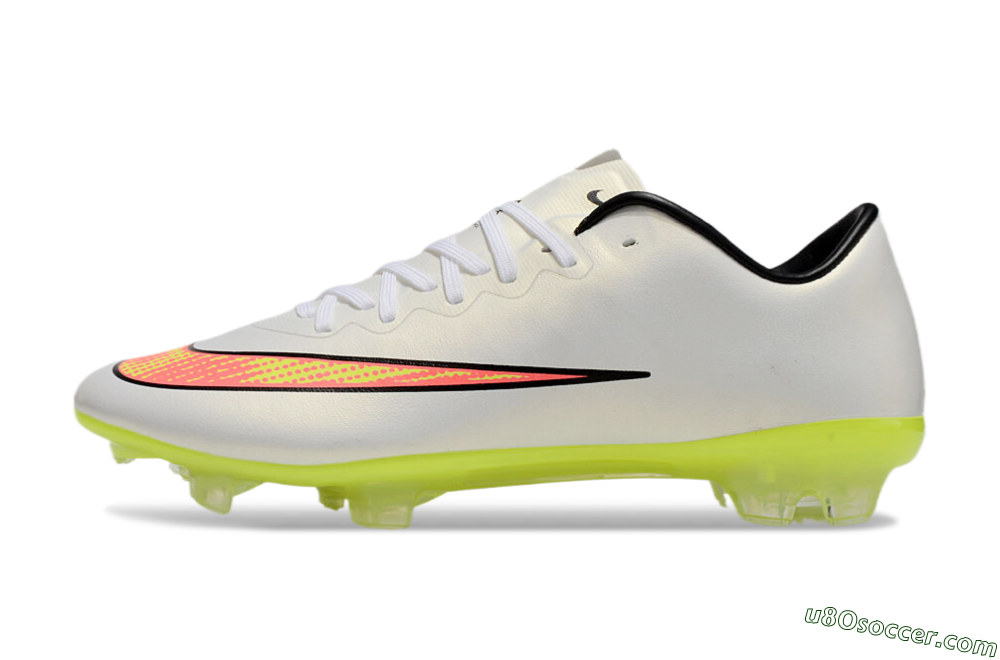 Nike Mercurial Vapor 10 FG Firm Ground Soccer Cleats - Beige/Red/Yellow 2