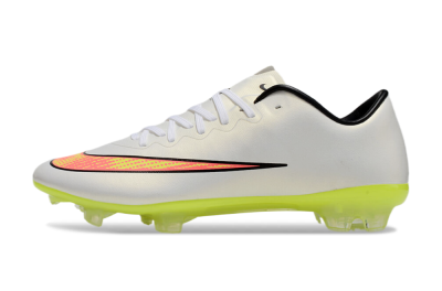 Nike Mercurial Vapor 10 FG Firm Ground Soccer Cleats - Beige/Red/Yellow