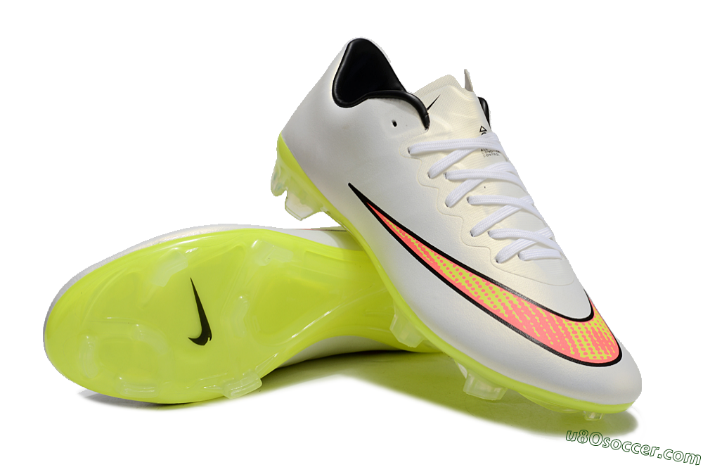 Nike Mercurial Vapor 10 FG Firm Ground Soccer Cleats - Beige/Red/Yellow 3