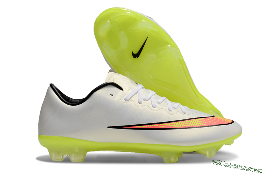 Nike Mercurial Vapor 10 FG Firm Ground Soccer Cleats - Beige/Red/Yellow 1