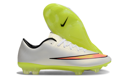 Nike Mercurial Vapor 10 FG Firm Ground Soccer Cleats - Beige/Red/Yellow