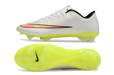 Nike Mercurial Vapor 10 FG Firm Ground Soccer Cleats - Beige/Red/Yellow