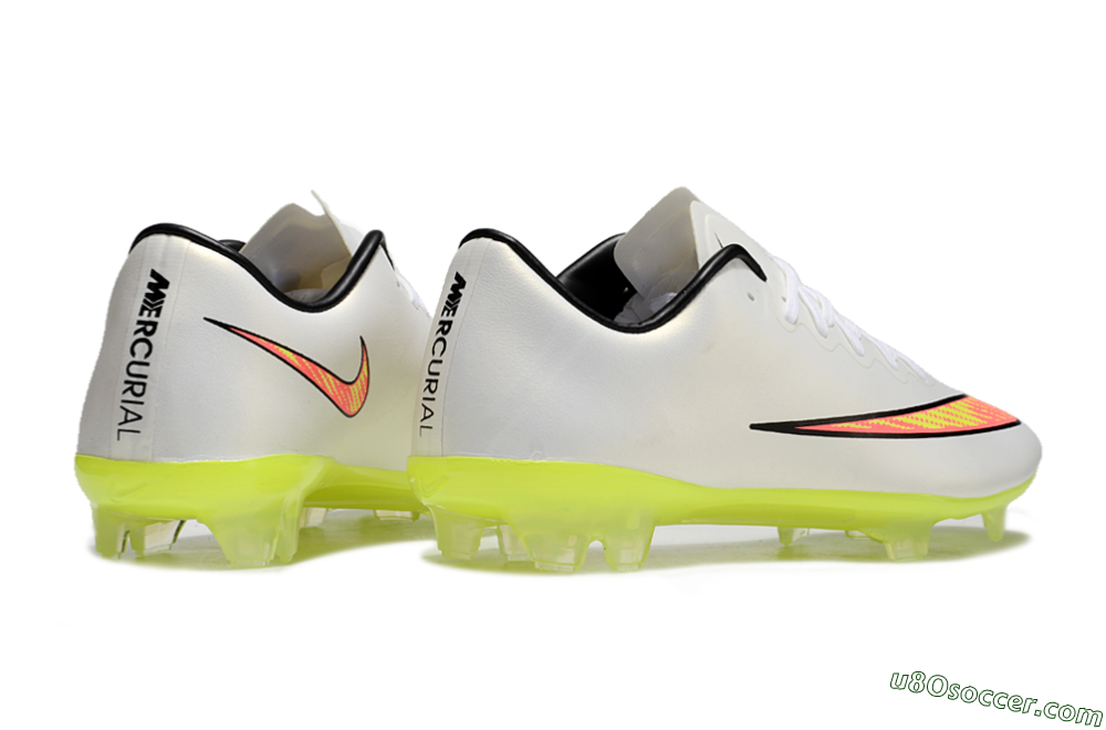 Nike Mercurial Vapor 10 FG Firm Ground Soccer Cleats - Beige/Red/Yellow 6