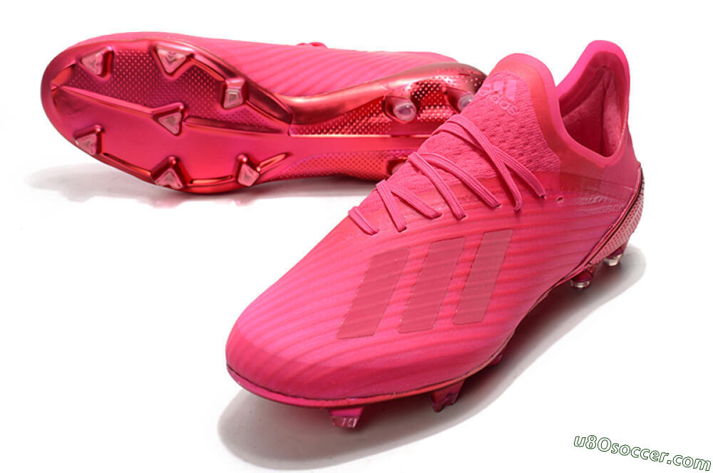 Adidas X 19.1 FG Firm Ground Soccer Cleats - Pink/Red/Gold 3
