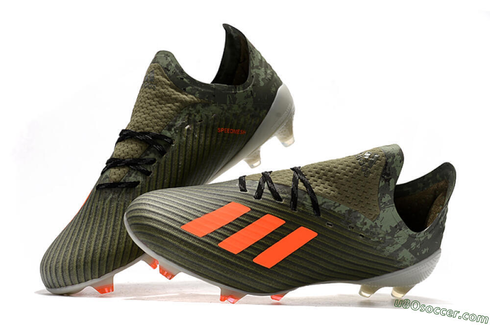 Adidas X 19.1 FG Firm Ground Soccer Cleats - Green/Orange/White 6