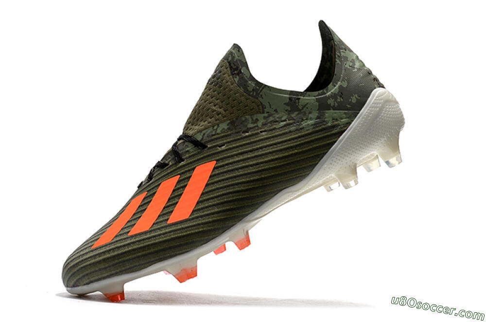 Adidas X 19.1 FG Firm Ground Soccer Cleats - Green/Orange/White 8