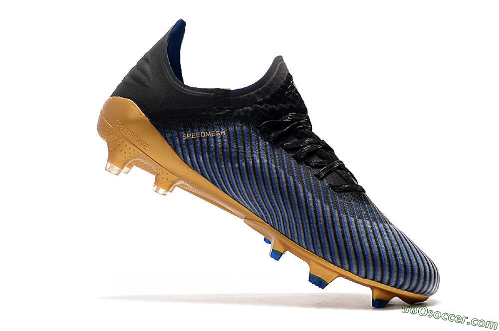 Adidas X 19.1 FG Firm Ground Soccer Cleats - Blue/Black/Gold 7