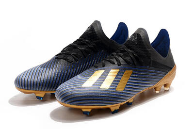 Adidas X 19.1 FG Firm Ground Soccer Cleats - Blue/Black/Gold
