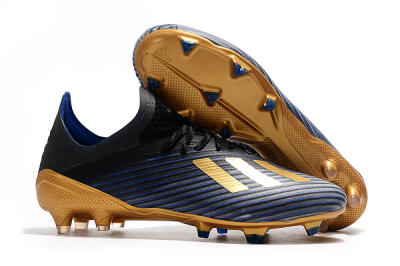 Adidas X 19.1 FG Firm Ground Soccer Cleats - Blue/Black/Gold