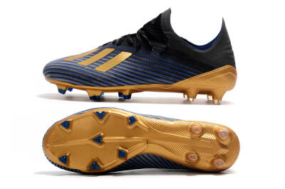 Adidas X 19.1 FG Firm Ground Soccer Cleats - Blue/Black/Gold