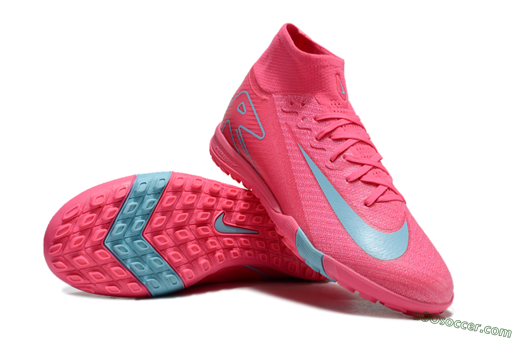 Nike Air Zoom Mercurial Superfly 10 Elite TF Artificial Turf Soccer Shoes - Pink/Red/Jade 2