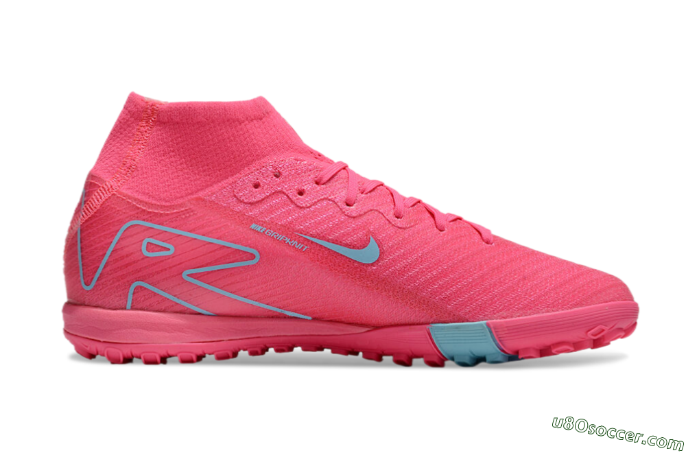 Nike Air Zoom Mercurial Superfly 10 Elite TF Artificial Turf Soccer Shoes - Pink/Red/Jade 6