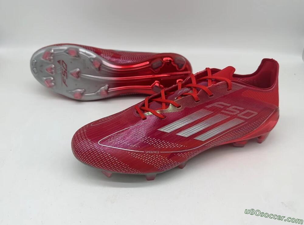 Adidas F50 Elite FG Firm Ground Soccer Cleats - Red/Silver/White