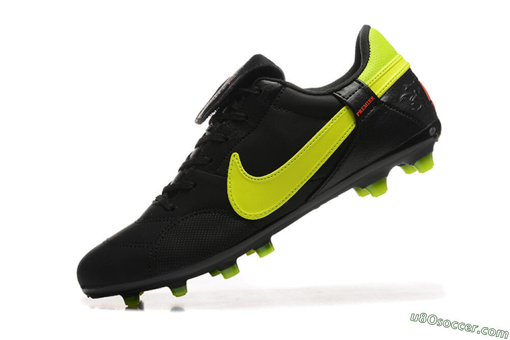 Nike The Premier 3 FG Firm Ground Soccer Cleats - Black/Yellow/Red 8