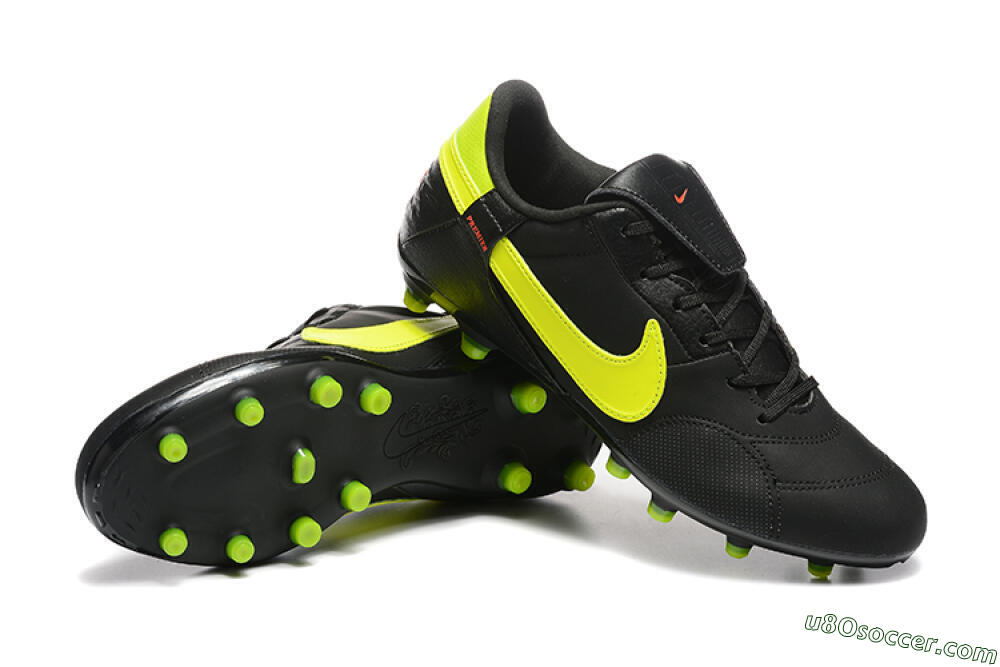 Nike The Premier 3 FG Firm Ground Soccer Cleats - Black/Yellow/Red 4