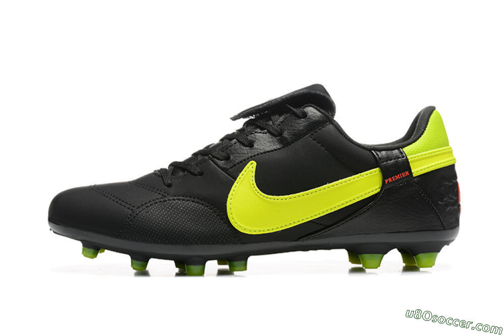 Nike The Premier 3 FG Firm Ground Soccer Cleats - Black/Yellow/Red 2