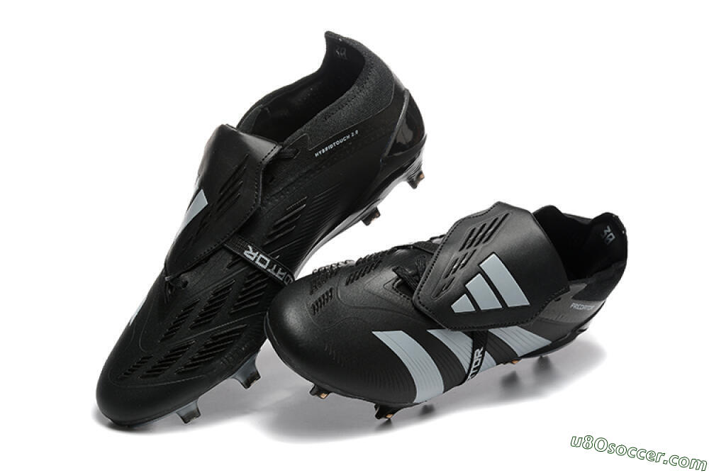Adidas Predator Elite Foldover Tongue FG Firm Ground Soccer Cleats - Black/Silver/White 6