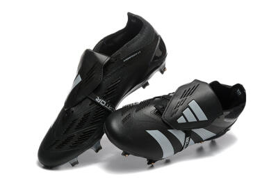 Adidas Predator Elite Foldover Tongue FG Firm Ground Soccer Cleats - Black/Silver/White