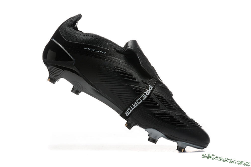 Adidas Predator Elite Foldover Tongue FG Firm Ground Soccer Cleats - Black/Silver/White 7