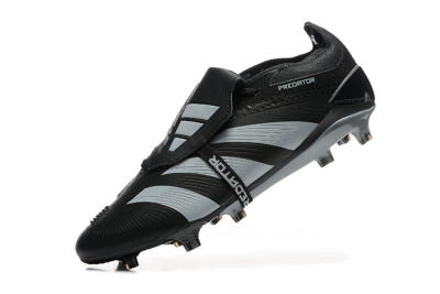Adidas Predator Elite Foldover Tongue FG Firm Ground Soccer Cleats - Black/Silver/White