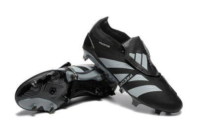 Adidas Predator Elite Foldover Tongue FG Firm Ground Soccer Cleats - Black/Silver/White