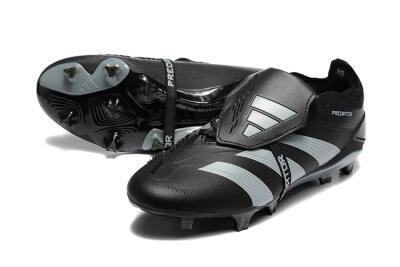 Adidas Predator Elite Foldover Tongue FG Firm Ground Soccer Cleats - Black/Silver/White