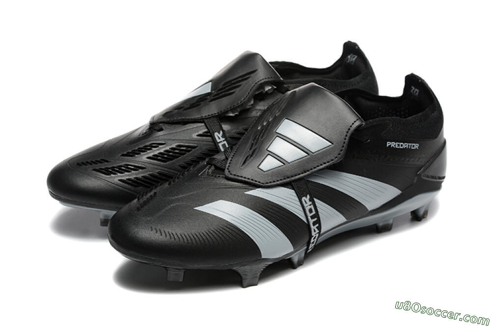 Adidas Predator Elite Foldover Tongue FG Firm Ground Soccer Cleats - Black/Silver/White 5