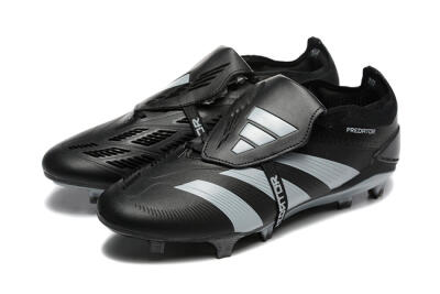 Adidas Predator Elite Foldover Tongue FG Firm Ground Soccer Cleats - Black/Silver/White