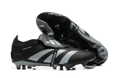 Adidas Predator Elite Foldover Tongue FG Firm Ground Soccer Cleats - Black/Silver/White