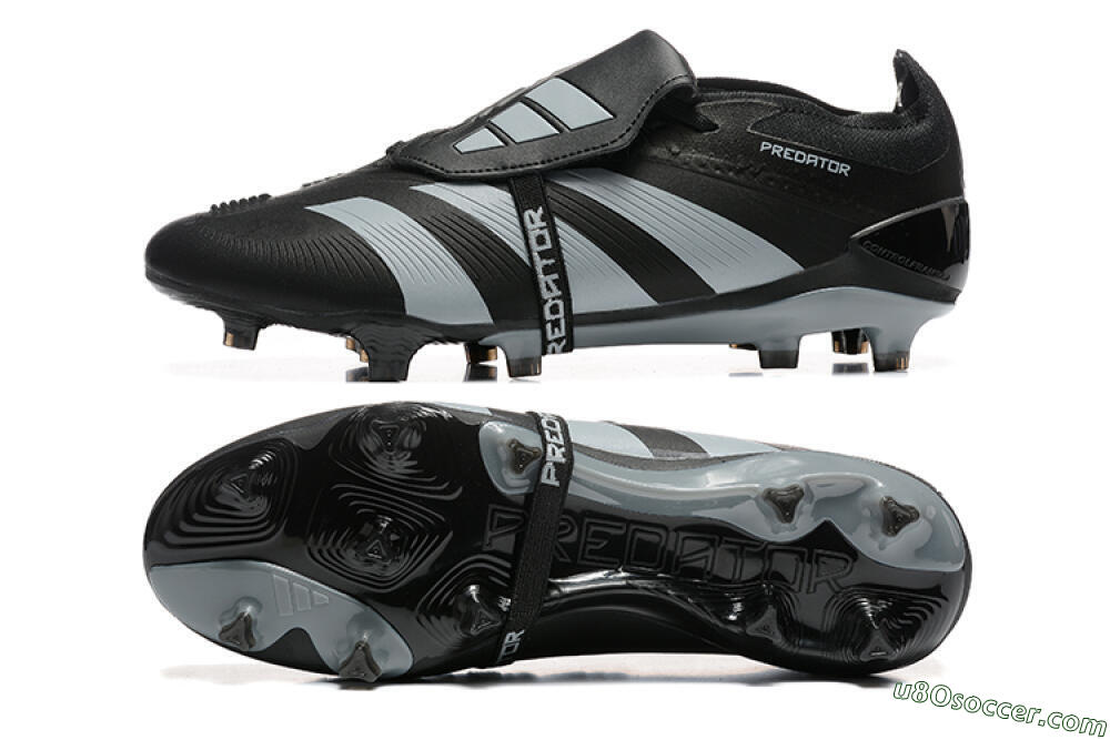 Adidas Predator Elite Foldover Tongue FG Firm Ground Soccer Cleats - Black/Silver/White 0