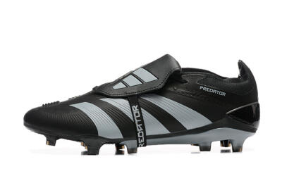 Adidas Predator Elite Foldover Tongue FG Firm Ground Soccer Cleats - Black/Silver/White
