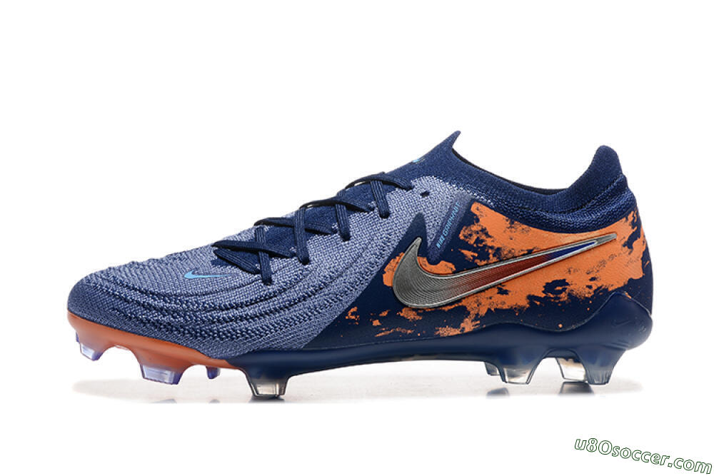 Nike Phantom Luna Elite FG Firm Ground Soccer Cleats - Blue/Orange/Silver 2