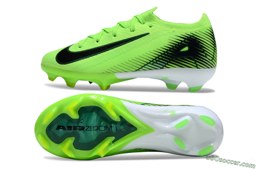 Kids Nike Air Zoom Mercurial Vapor 16 Elite FG Firm Ground Soccer Cleats - Yellow/Black/White 0