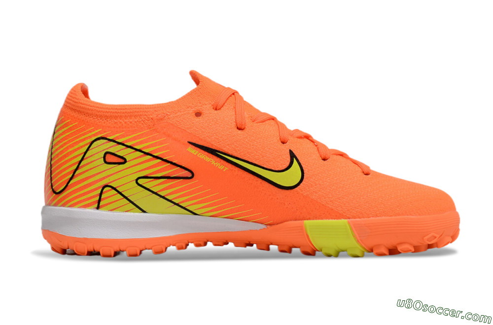 Kids Nike Air Zoom Mercurial Vapor 16 Elite TF Artificial Turf Soccer Shoes - Orange/Yellow/Black/White 6