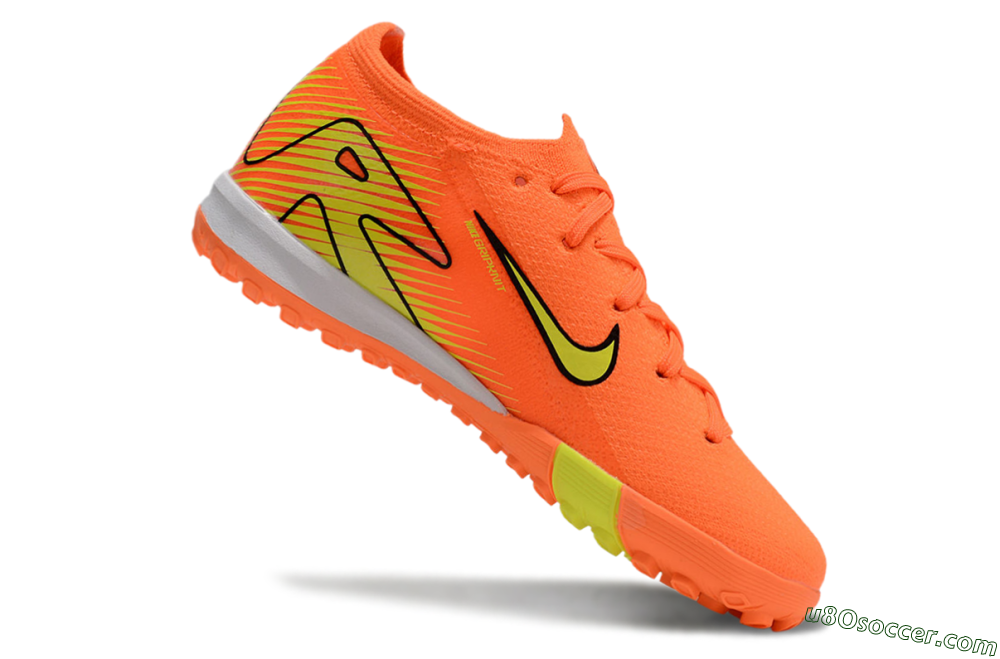 Kids Nike Air Zoom Mercurial Vapor 16 Elite TF Artificial Turf Soccer Shoes - Orange/Yellow/Black/White 4