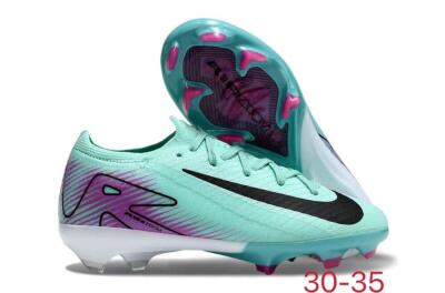 Kids Nike Air Zoom Mercurial Vapor 16 Elite FG Firm Ground Soccer Cleats - Jade/Purple/Black/White