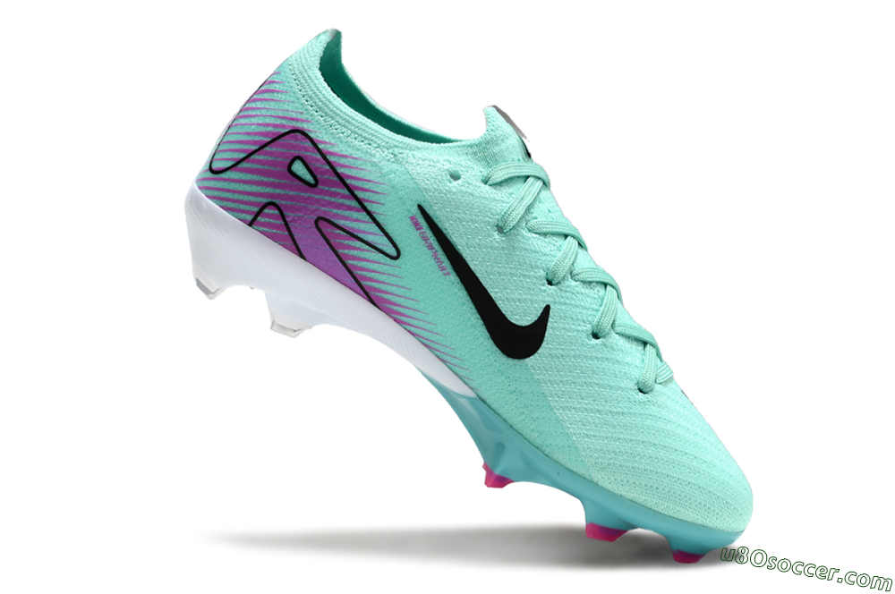 Kids Nike Air Zoom Mercurial Vapor 16 Elite FG Firm Ground Soccer Cleats - Jade/Purple/Black/White 4
