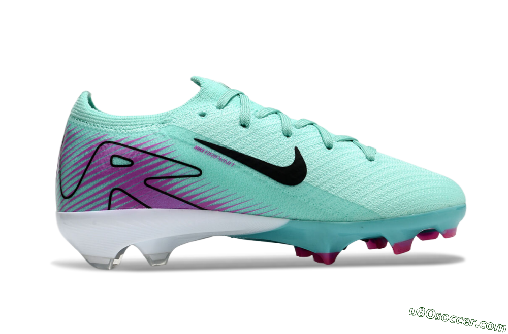 Kids Nike Air Zoom Mercurial Vapor 16 Elite FG Firm Ground Soccer Cleats - Jade/Purple/Black/White 6
