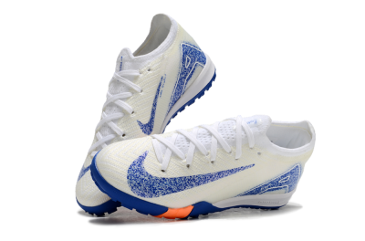 Kids Nike Air Zoom Mercurial Vapor 16 Elite TF Artificial Turf Soccer Shoes - Beige/Blue/White