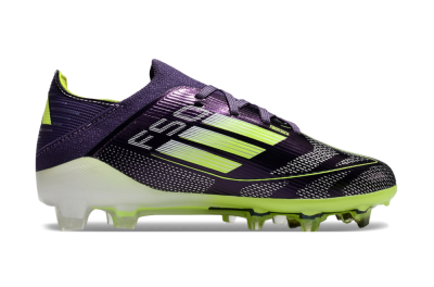 Kids Adidas F50 Elite FG Firm Ground Soccer Cleats - Purple/Yellow/White