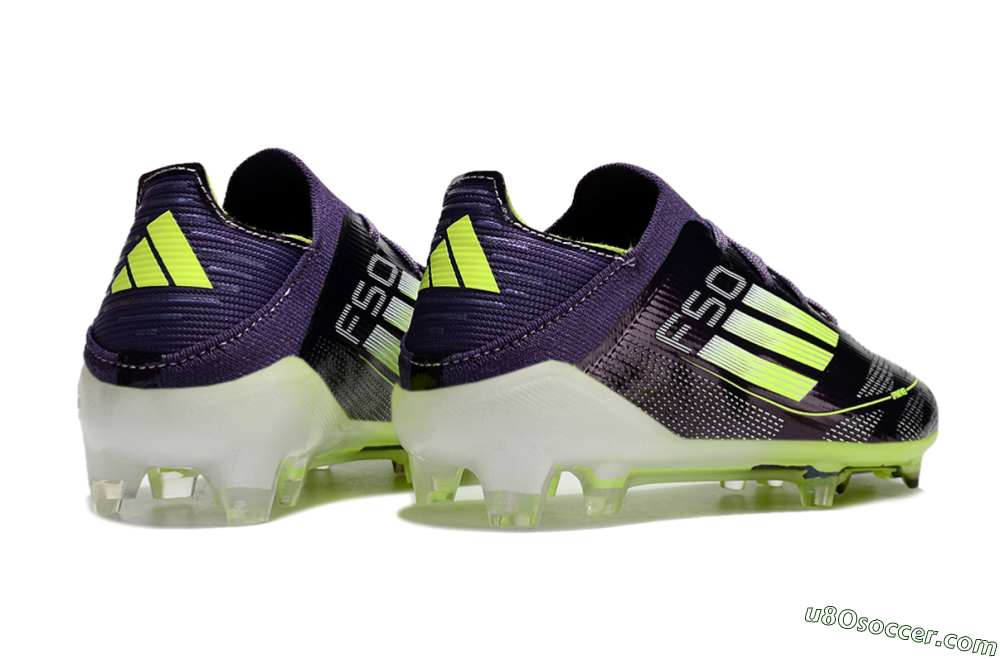 Kids Adidas F50 Elite FG Firm Ground Soccer Cleats - Purple/Yellow/White 7