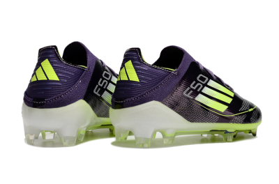 Kids Adidas F50 Elite FG Firm Ground Soccer Cleats - Purple/Yellow/White