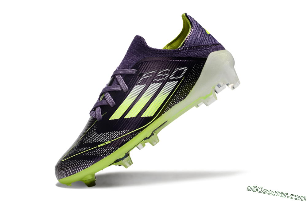 Kids Adidas F50 Elite FG Firm Ground Soccer Cleats - Purple/Yellow/White 5