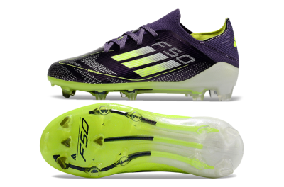 Kids Adidas F50 Elite FG Firm Ground Soccer Cleats - Purple/Yellow/White