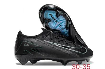 Kids Nike Air Zoom Mercurial Vapor 16 Elite FG Firm Ground Soccer Cleats - Black/Green/Blue