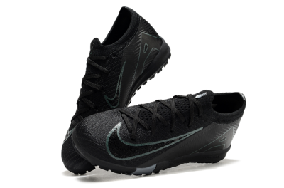Kids Nike Air Zoom Mercurial Vapor 16 Elite TF Artificial Turf Soccer Shoes - Black/Green/Silver